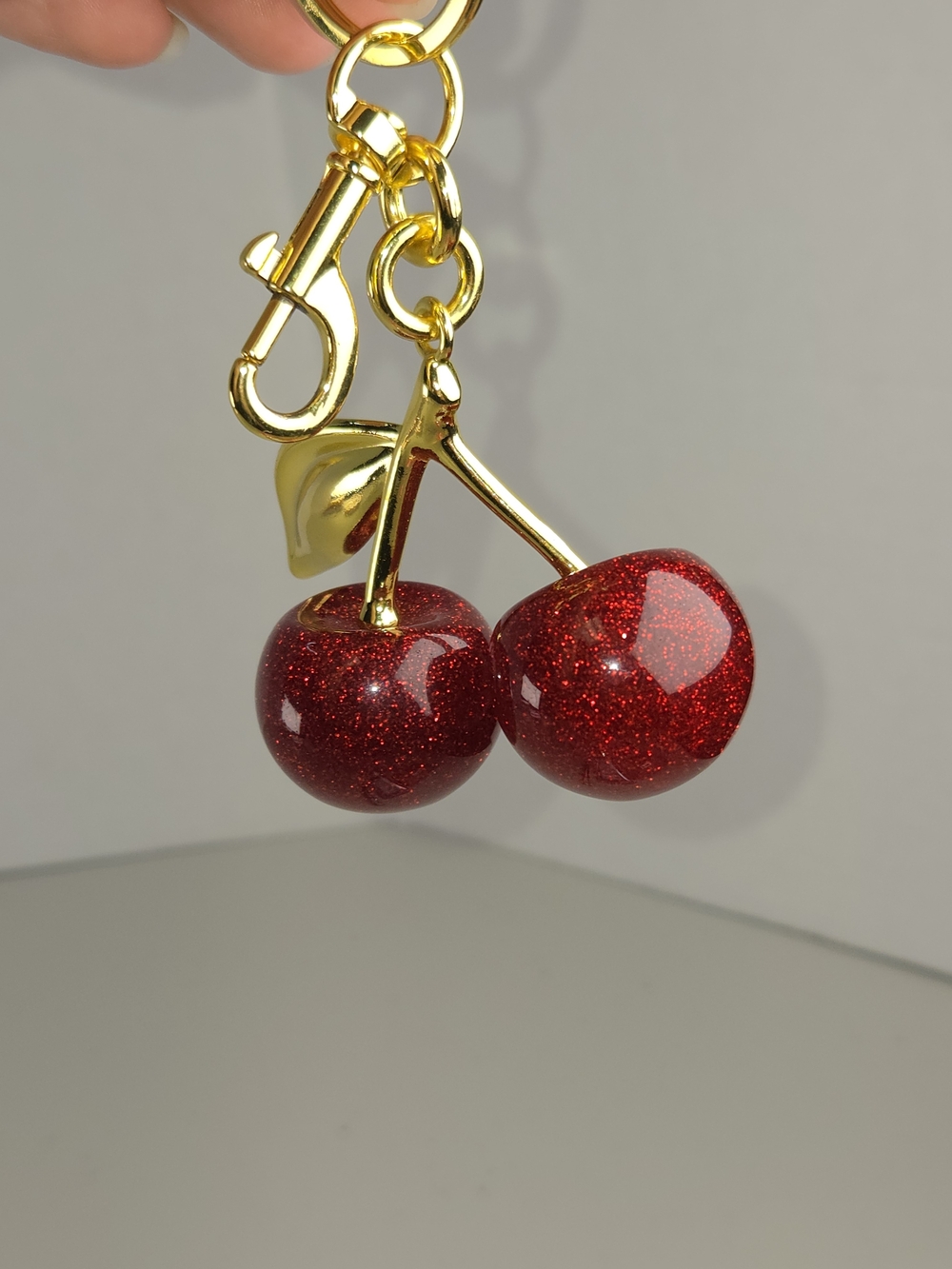 Cherry Bag Charms Purses Handbag Keychain Decoration Accessories